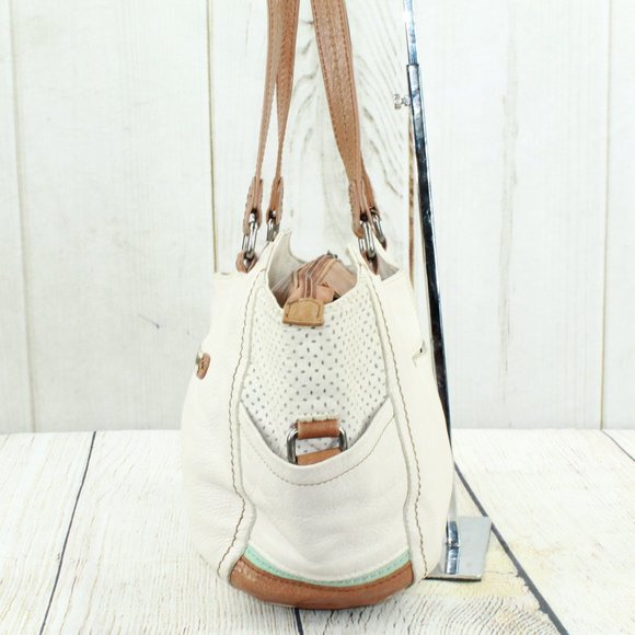 The Sak Cream Brown Leather Purse Shoulder Bag - Picture 4 of 11